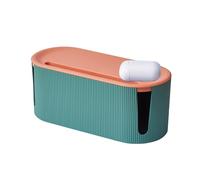Sl olor Design Cable Organizer Box, Hide Cable Box, Sturdy Cord Holder Box, Household Wire Tidy Solution 31x13.8x12.5cm for Cables, Tables, Desktop, White, Green, Yellow, Orange Color
