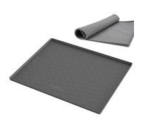 Sleek Design - Alfombrilla de silicona para alimentos para mascotas, resistente al agua, alfombrilla para alimentos, borde estriado, 50 x 60 cm para el hogar, interior, cuenco para alimentos,