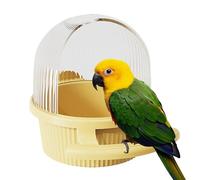 Sleek Design Bird Cage Feeder, Parakeet Bird Feeder, Squirrel Proof Bird Alimentador, Decorative Parrot Food Dispenser 12,5 x 16,5 x 13,8 cm for Birds, Interior, Outdoor, Pink, Yellow, Púrpura, Color