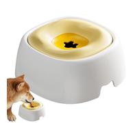 Sleek Design Dog Water Bowl, Sturdy Pet Water Dispenser, Pet Water Dispenser with antideslizante Base, Slow Drinking Dog Bowl 20 x 20 x 8 cm for Dogs, Cats, Home Indoor, White Color