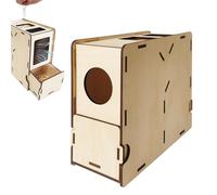 Sleek Design Millet Husk Separator, Wooden Grain Splitter Machine, Sturdy Chaff Blowing Machine, Decorative Bird Food Separator 22x9x18cm for Millet Grain, Wood Color