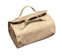 Sleek Design Travel Makeup Bag, Waterproof Toiletry Bag, Large Capacity Makeup Organizer, Roll Up Travel Bag 24x12cm for Women, Indoor, Present, Outdoor, White, Gray, Black, Tan Color, Marrón claro,