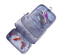 Sleek Design Travel Toiletry Bag, Waterproof Makeup Pouch, Sturdy Separation Toiletry Bag, Decorative Bathroom Organizer Bag 23x12x21cm for Travel, Women, Make Up, Red, Black Gray, Blue Color, Gris,