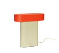 Hübsch Lámpara de mesa de metal rojo y dorado