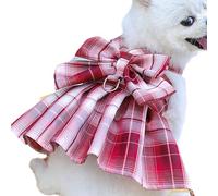 Sleek Small Dog Harness, Adjustable Dog Collar, Decorative Cute Pet Harness, Dog Harness with Bow Tie 124 g for Small Pets, Dogs, Cats, Present, Wine Red, Light Blue, Navy Blue