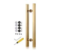 Sleek Stainless Steel Push Pull Door Handles with Fittings,Modern Barn Door Handle, Interior Exterior Sliding Glass Gate Hardware for Back to Back Door(Gold,Length 120cm(47inch))