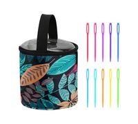 SLEEKEE 1 Bolsa De Costura Y 10 Agujas De Tejer, Bolsa De Almacenamiento Plegable, Bolsa De Almacenamiento Portátil, Herramientas De Almacenamiento De Costura