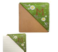 SLEEKEE 1 marcapáginas triangular, 1 pieza, diseño de letrero, verde, material: papel kraft, tela no tejida, hilo, 9,5 x 9,5 x 0,2 cm, 6,1 gramos, regalo para mujeres, reutilizable