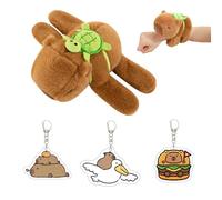 SLEEKEE 1 Pieza De Juguete De Capibara De Peluche, 3 Piezas De Coles De Capibara, Pulsera A Presión De Capibara, Pulsera De Capibara De Felpa, Juguete Creativo para Niños, Linda Pulsera De Palmada