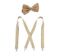 SLEEKEE 1 Tirantes Elásticos Para Hombre Y 1 Pajarita Ajustable, Accesorios De Vestir