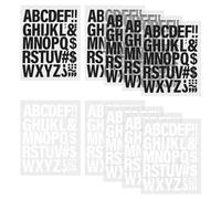 SLEEKEE 10 hojas de letras de transferencia de calor, diseño creativo personalizado, adecuado para logotipos de tela, impresión de ropa, decoración de manualidades (negro, blanco)