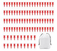 SLEEKEE 100 Pines De Golf, 32 mm De Plástico Té De Golf Rojo, Pines Limitados, Utilizado Para Té De Golf