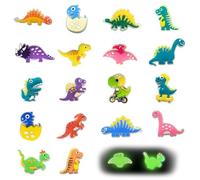 SLEEKEE 18 Piezas Luminosas Decoraciones De Zapatos De Dinosaurio, Flores De Zapatos De Animales De Dibujos Animados, Lindas Hebillas De Zapatos, Decoración De Accesorios De Zapatos De Bricolaje