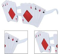 SLEEKEE 2 Barajas De Cartas, Vasos Y 2 Pares De Pendientes, Trajes De Fiesta Temáticos, Divertidos Complementos De Moda, Aptos para Fiestas De Ajedrez Y Cartas, Bailes De Disfraces.