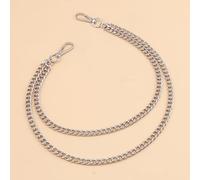 SLEEKEE 2 Cadenas para Pantalones De Acero Inoxidable, Estructura Metálica Resistente, Diseño De Hebilla para Billetera con Llave, Adorno De Forma Informal, Ropa Diaria con Accesorios.