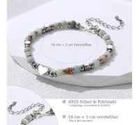SLEEKEE 2 Juegos De Pulseras De Amor Multicolores, Cuentas De Piedras Preciosas Naturales, Regalos Creativos De Amistad, Adecuados para El Uso Diario.
