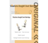 SLEEKEE 2 Pares De Aretes De Bota En Blanco Y Negro, Diseño Tridimensional En Forma De Bota, Livianos Y Fáciles De Usar, Aretes De Mujer A La Moda.