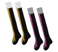 SLEEKEE 2 Pares De Calcetines Con Estampado De Pata De Pollo, Calcetines Creativos De Dibujos Animados, Calcetines Divertidos, Calcetines Interesantes, Accesorios Para Juegos De Rol