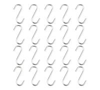 SLEEKEE 20 Ganchos de Metal en Forma de S - Multifuncionales y Desmontables para Cocina, Dormitorio y Baño - Sin Dejar Rastro