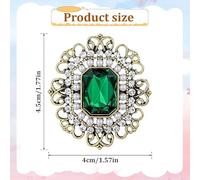 SLEEKEE 3 Broches Retro, Decorados con Diamantes Y Perlas, con Incrustaciones De Cristal Brillante, Elee Estilo Retro, Adecuados para Ropa, Bolsos Y Sombreros.