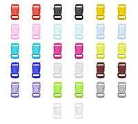 SLEEKEE 32 Hebillas de Plástico de Liberación Rápida, Minihebillas Desmontables, Mosquetones Antideslizantes para Joyas (Multicolor)