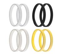 SLEEKEE 4 Pares de Mangas Antideslizantes para Camisas, Tirantes de Metal para Hombre, Pulseras Elásticas de Moda, Extensibles, Cintas de Sujeción, Adecuadas