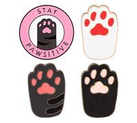 SLEEKEE 4 Piezas De Broches De Pata De Gato De Dibujos Animados, Lindos Broches, Broches Creativos De Metal, Broches Decorativos, Broches para Mujer