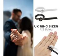 SLEEKEE 6 Anillos con Cinta Métrica De Espejo, Regla De Anillo De Medición Conveniente, Regla Suave Ajustable con Precisión, Adecuada para La Escena De Compra De Anillos De Bodas.