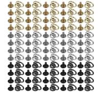 SLEEKEE 60 remaches de anillo, remaches huecos, remaches de cuero, remaches atornillables, remaches de anillo tórico, tornillos de perno, adecuados para accesorios de funda de teléfono, artesanía de