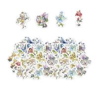 SLEEKEE 92 Pegatinas De Hadas De Flores, Estilo De Cuento De Hadas De Ensueño, Fáciles De Rasgar Y Pegar, Regalos Creativos para Niñas, Adecuados para Manuales, Decoración De Papelería.