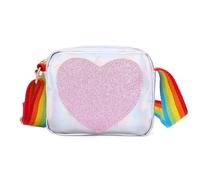 SLEEKEE Bolso de Accesorios para Niños, de Mano y Bandolera Con Arco Iris, para Niñas - Ideal para Jugar, Compras y Viajes (14 x 12 x 5)