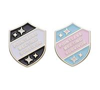 SLEEKEE Broches De Placa De Letras De 2 Piezas, Broches Personalizados Creativos, Broches De Moda, Broches De Metal, Broches De Regalo