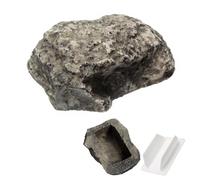 SLEEKEE Caja de llaves de piedra de 1 pieza con caja fuerte, decoración de simulación creativa, escondite seguro, juego secreto de búsqueda del tesoro, adecuado para almacenamiento al aire libre,