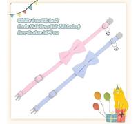 SLEEKEE Collares para Mascotas De 4 Piezas, Collares Ajustables con Campana para Gatos, Material De Pana Suave, Adecuado para Cachorros Pequeños.