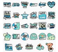 SLEEKEE Hebillas para Zapatos De Natación De 29 Piezas, Accesorios para Zapatos De Cuero, Adornos Superiores, Materiales Creativos Hechos A Mano, Adecuados para Zapatos Casuales, Sandalias.