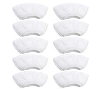 SLEEKEE Juego de 10 fundas de microfibra para mopa de vapor, accesorios de repuesto para mopa (blanco)