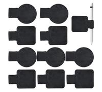 SLEEKEE - Juego de 10 trabillas para bolígrafo (autoadhesivo, con clip de bolígrafo elástico, hebilla cuadrada autoadhesiva, soporte para bolígrafo redondo, accesorio