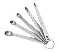 SLEEKEE Juego de 5 Cucharas Medidoras de Acero Inoxidable, Mini Herramientas de Medición para Especias y Polvo en el Hogar y la Cocina