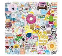 SLEEKEE - Lote de 100 pegatinas frescas con forma de letras impermeables para álbumes de recortes, decoraciones de bricolaje, tarjetas de felicitación y paredes, marrón