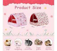 SLEEKEE Nido De Algodón De Terciopelo Pet Plus De 3 Piezas, Nido Cómodo Y Agradable para La Piel, Resistente Al Viento Y Cálido, Adecuado para Conejillos De Indias, Conejos, Ardillas.