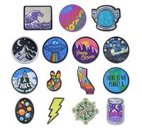 SLEEKEE Pack De 15 Parches De Colores, Parches Termoadhesivos, Parches Decorativos para Ropa, Parches De Reparación para Ropa, Accesorios De Costura