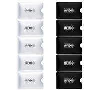 SLEEKEE Paquete de 10 Fundas de Protección RFID, Bloqueadores de Tarjetas de Crédito, Bloqueador NFC, Protección contra Robo de Aluminio, Unisex, Adultos, Billetera, Cartera