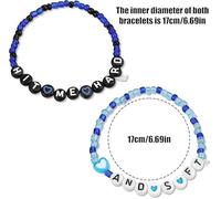 SLEEKEE Pulseras De Letras Acrílicas De 4 Piezas, Diseño De 17 Cm De Largo, Regalos Periféricos De Moda, Decoración De La Colección De Abanicos, Vestimenta De Muñeca De Moda.