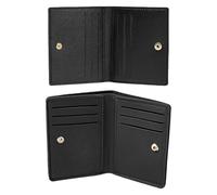 SLEEKEE Tarjetero De 2 Piezas, Diseño Ultrafino Y Portátil, con Capacidad para 8 Tarjetas, Estilo Minimalista Negro, Accesorios De Almacenamiento De Protección RFID.