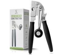 Sleekitch Abrelatas comercial manual resistente, abrelatas de manivela de mano, abrelatas de mano grande fácil para latas grandes, diseño de agarre oscilante, abrelatas manual con cómodo mango de