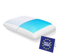 SLEEP COMFY Premium Memory Foam Gel Pillow - Orthopedic Neck Support, Oeko-Tex Certified, Cooling Gel Technology for All Sleep Positions (Summer & Winter Comfort)