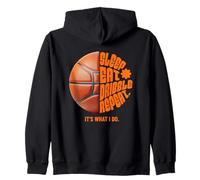 Sleep Eat Dribble Repeat Basketball Player Retro Sport Sudadera con Capucha