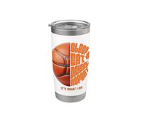 Sleep Eat Dribble Repeat Basketball Player Retro Sport Vaso térmico de acero inoxidable de doble pared