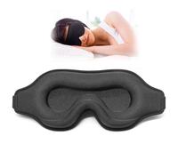 Sleep Eye Mask for Side Sleeper, Lash Extensions 3D Contoured Cup Sleeping Mask for Men Women, Travel Blackout Night Blindfold Eye Shade Cover with Adjustable Strap (Black-Side Sleeper)