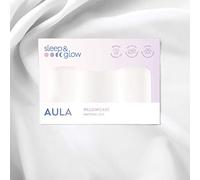 Sleep & Glow Aula La Funda de Almohada de Seda Natural para el Cabello y la Piel se Adapta a la Forma Única de la Almohada Sleep&Glow Aula-Seda de Morera de Grado 6A de 19 mm (Blanca)